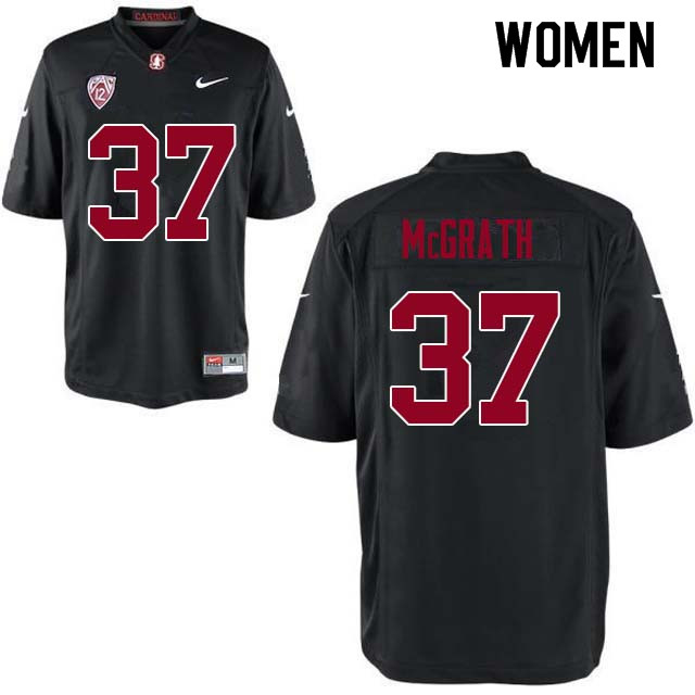 Women Stanford Cardinal #37 Joe McGrath College Football Jerseys Sale-Black
